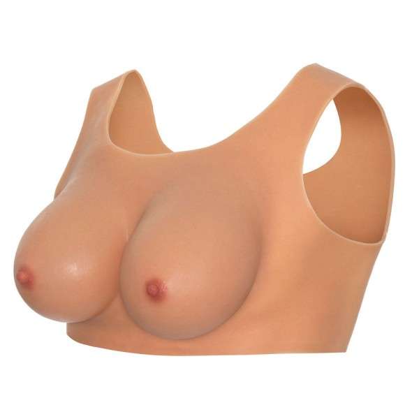 Wearable breast form D cup