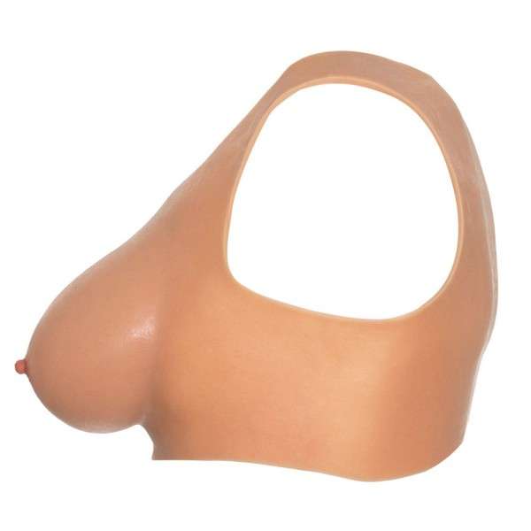 Wearable breast form D cup